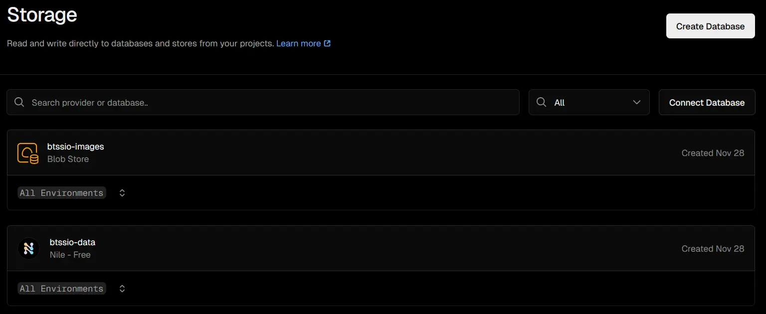 Image de la mission Migration de mon projet "BTSSIO-Tableau" sur Vercel